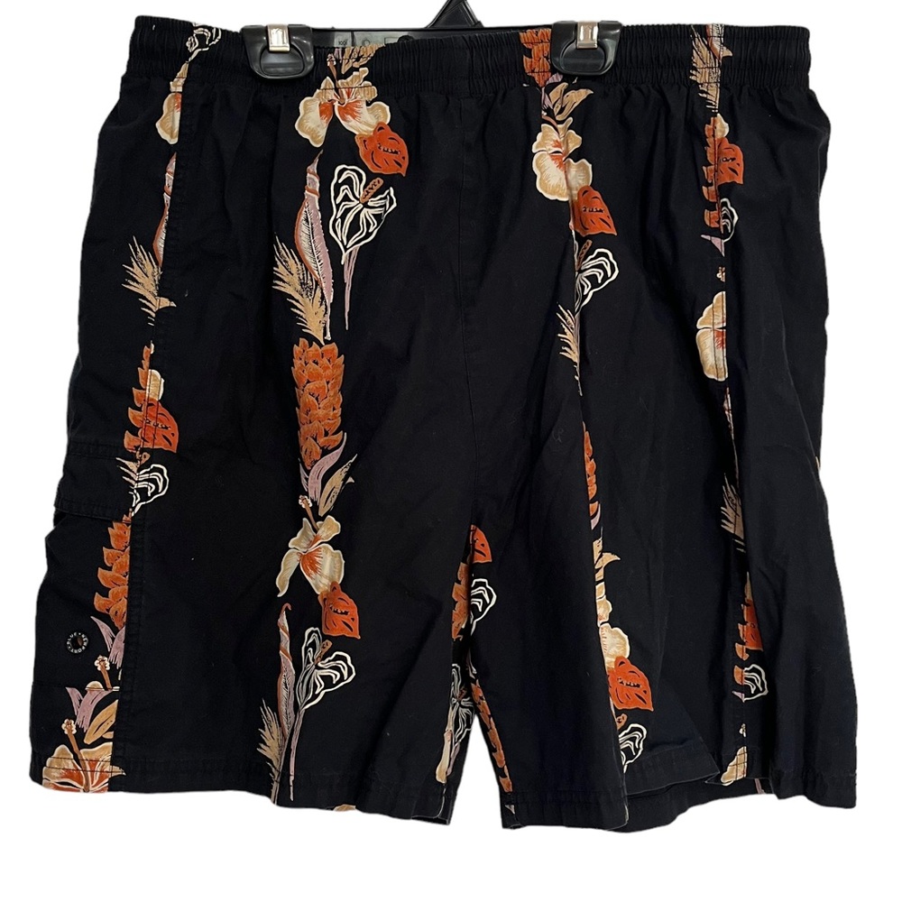 Newport Blue Men's Navy Blue Floral Swim Trunks Size XXL